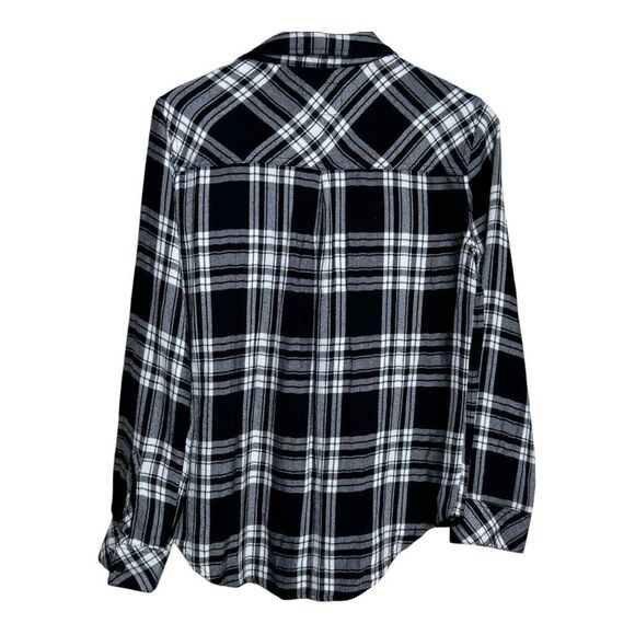 Rails Hunter Soft Black and White Flannel Button Down Shirt Size small - Picture 3 of 7